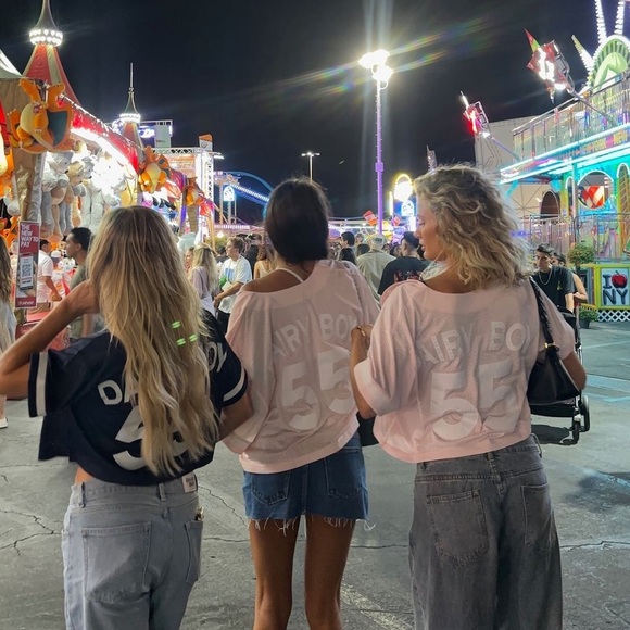 NWT Dairy Boy Homecoming cropped Jersey in Navy - Picture 3 of 14